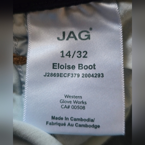 Jag Eloise Bootcut Raw Hem Jeans Size 14 - Picture 10 of 10